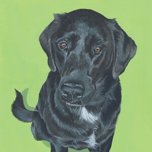 Custom Pet Portrait - Hand Painted, Gouache, Ready to Frame, Wall Art
