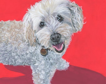 Custom Pet Portrait - Hand Painted, Gouache, Ready to Frame, Wall Art
