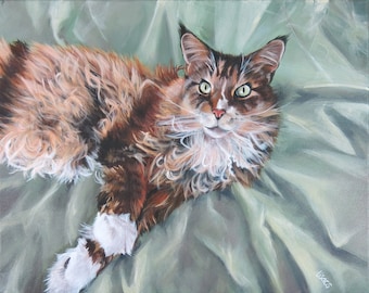 Custom Pet Portrait - Hand Painted, Acrylic, Wall Art
