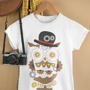 Steampunk Owl Short-Sleeve Unisex T-Shirt