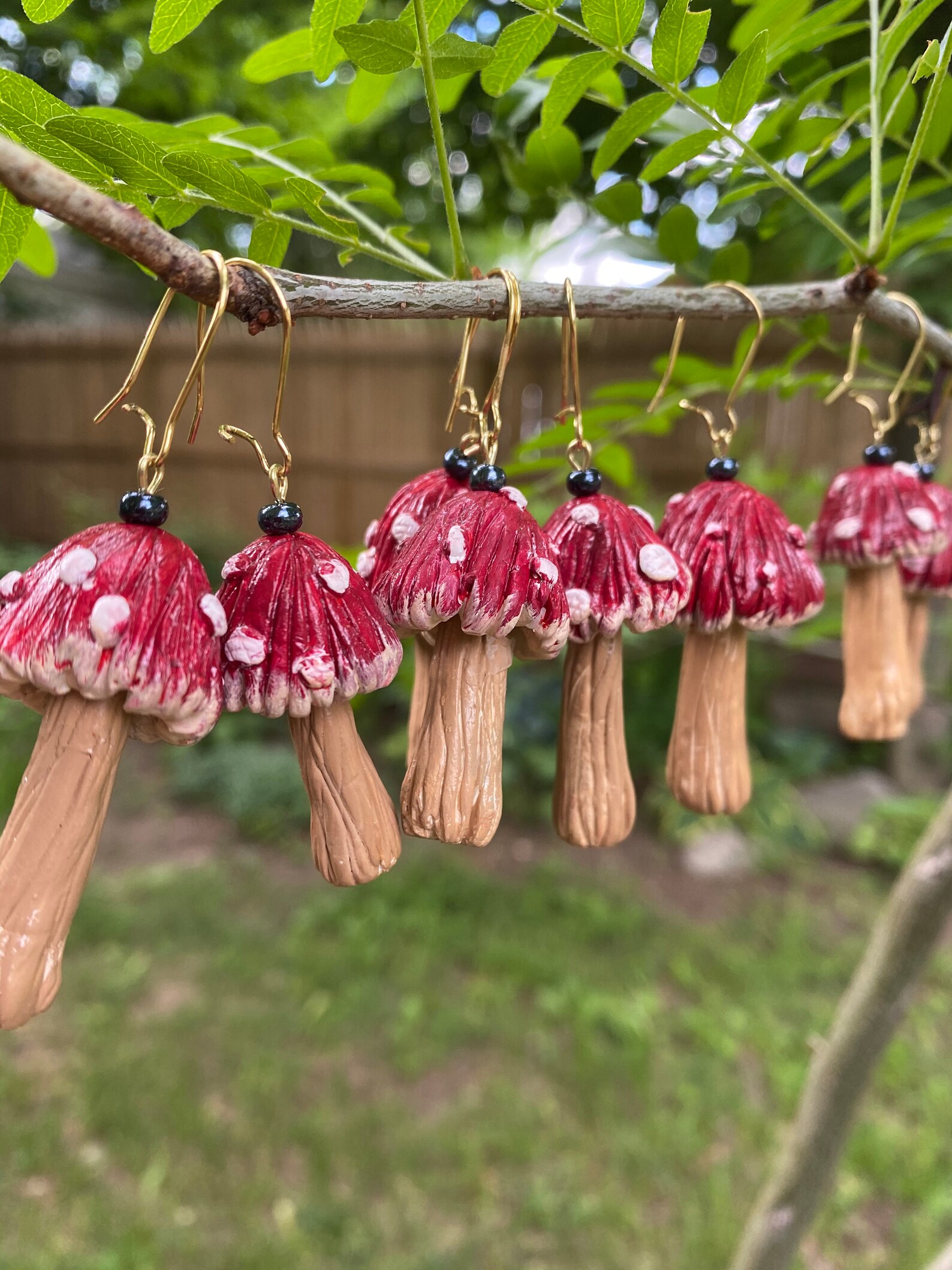 Cottage-core Mushroom Earrings | Etsy