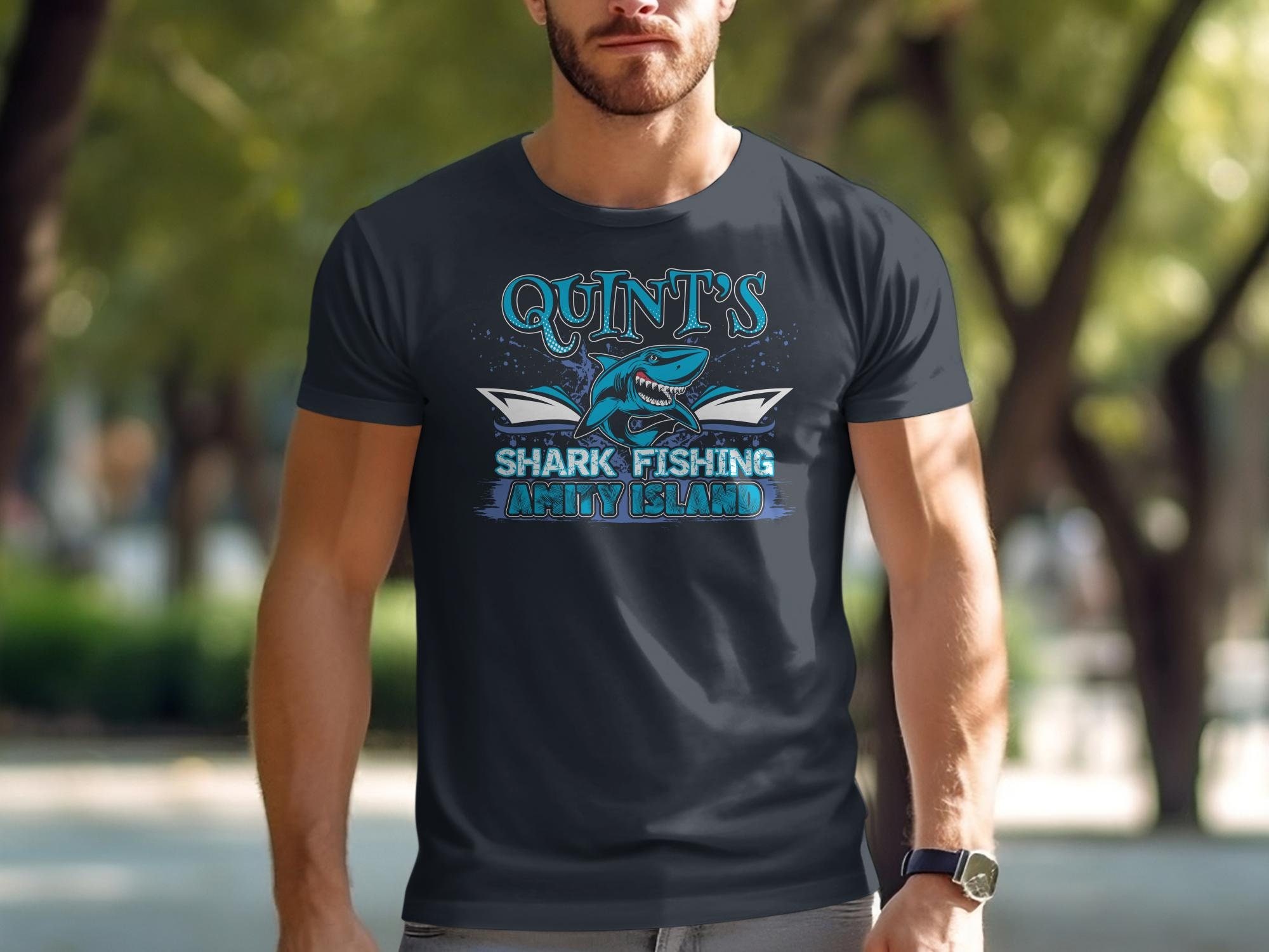 Quint's Shark Fishing T-shirt 10532, Quint's Shark Tshirt, Quint's