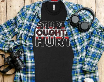 Stupid Oughta Hurt Darwin T shirt Mens, Ladies, Youth Kids Funny Humor Shirts Cute Ugly St Patricks Day Shirt Fitness Exercise