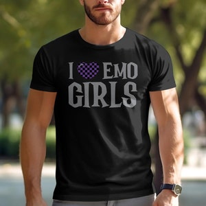 Funny Meme Tshirt I Heart / Love Emo Girls Joke Tee Gift 