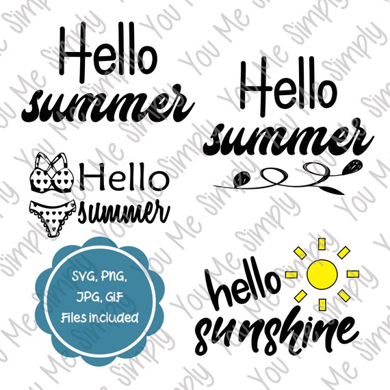 Download Free Hello Summer Sunshine Svg File Suntans Cricut Silhouette Cut Etsy SVG Cut Files