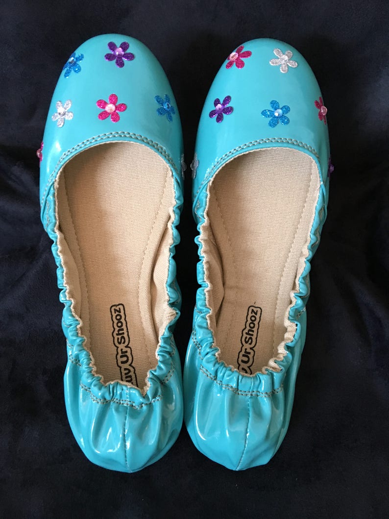 turquoise ballet shoes