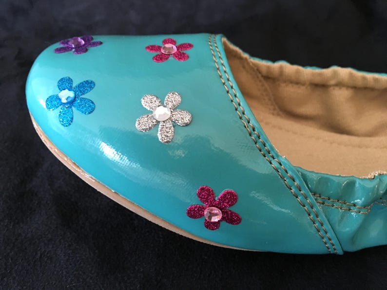 turquoise ballet shoes