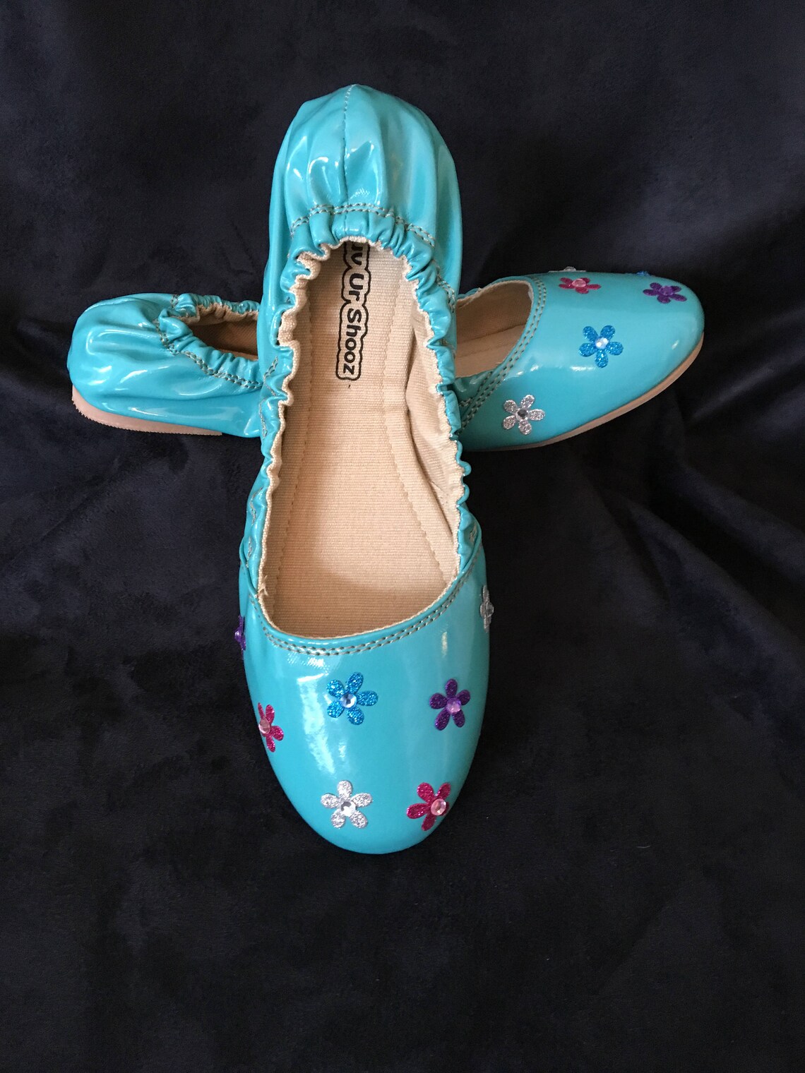 turquoise ballet shoes