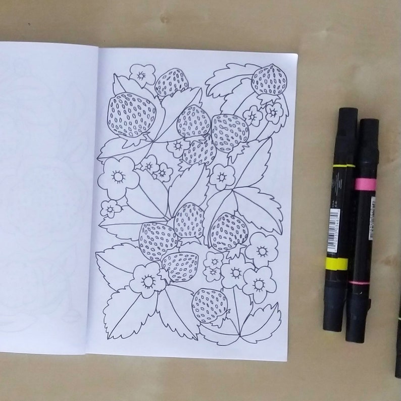 Download FLOWERS coloring book zine PDF Download | Etsy