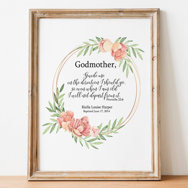 Godmother Gift-Godparent Proposal Gift-Gift For Godmother-Godparent Gift-Gift From Godchild Godson Goddaughter- DIGITAL FILE