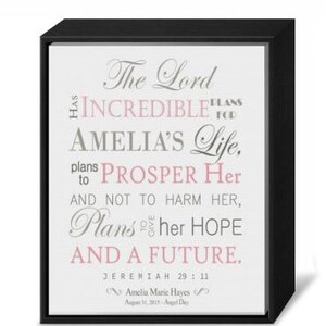Gotcha Day Gift,Adoption Gift,Baby Gift, Angel Day Gift, Baby Wall Art, Jeremiah 29:11, The Lord Has Incredible Plans,Custom DIGITAL FILE