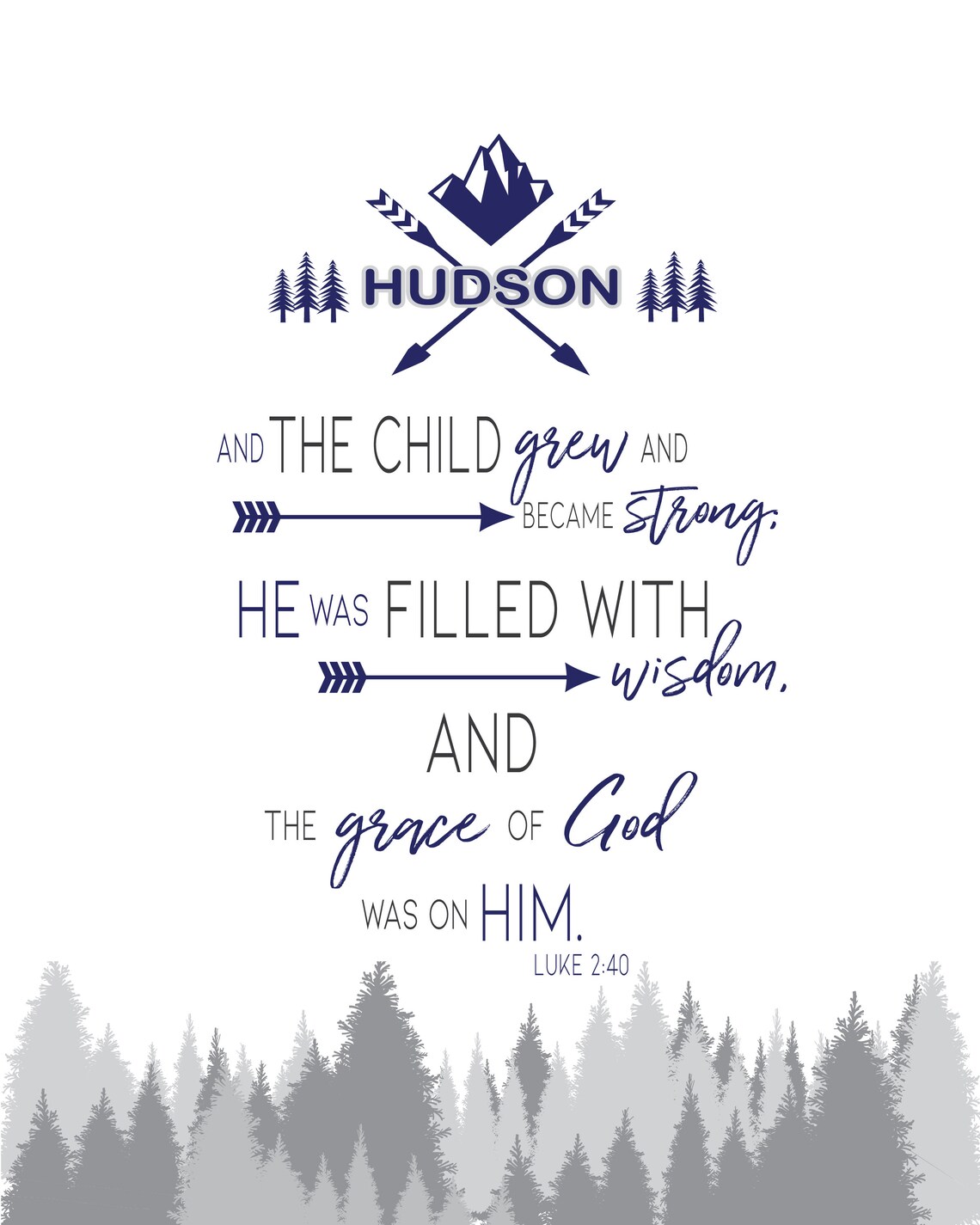 Luke 240boy Baptism Gift christian Baby Gifts Personalized Etsy