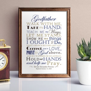 Godfather Gift - Godmother Gift - Baptism Gift for Godparents - Godparent Gift