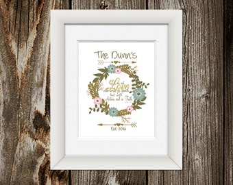 Personalized Wedding Scripture Art - Wedding Gift - 1 John 3:18 -Digital File- Christian Wedding Gift - New Home Gift - Anniversary Gift
