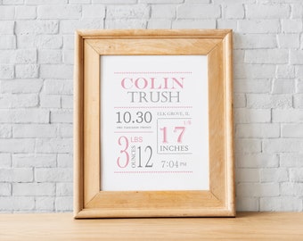 Personalized Birth Announcement – Digital Download