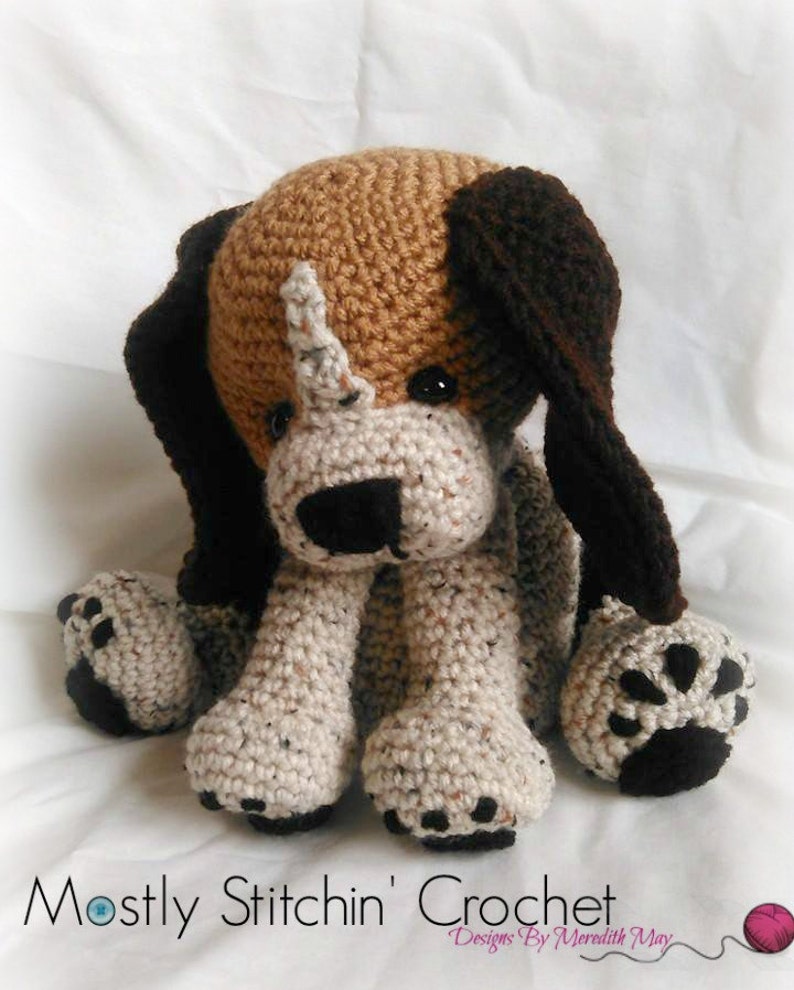 Rusty the Beagle Pup CROCHET PATTERN PFD image 1