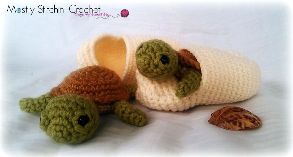 Baby Sea Turtle With Shell; CROCHET PATTERN PDF - Etsy
