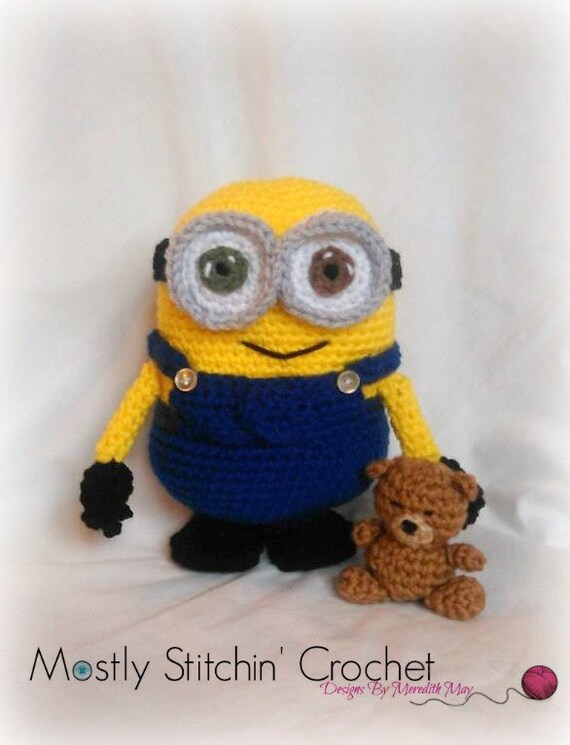 minion bob with teddy bear