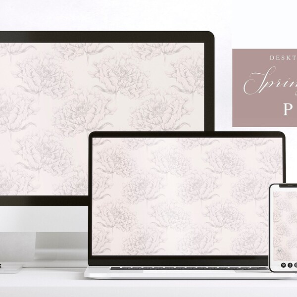 Digital WALLPAPER Bundle, PEONY, for Mobile, Laptop and Desktop Smart Phone/ iPhone / Android