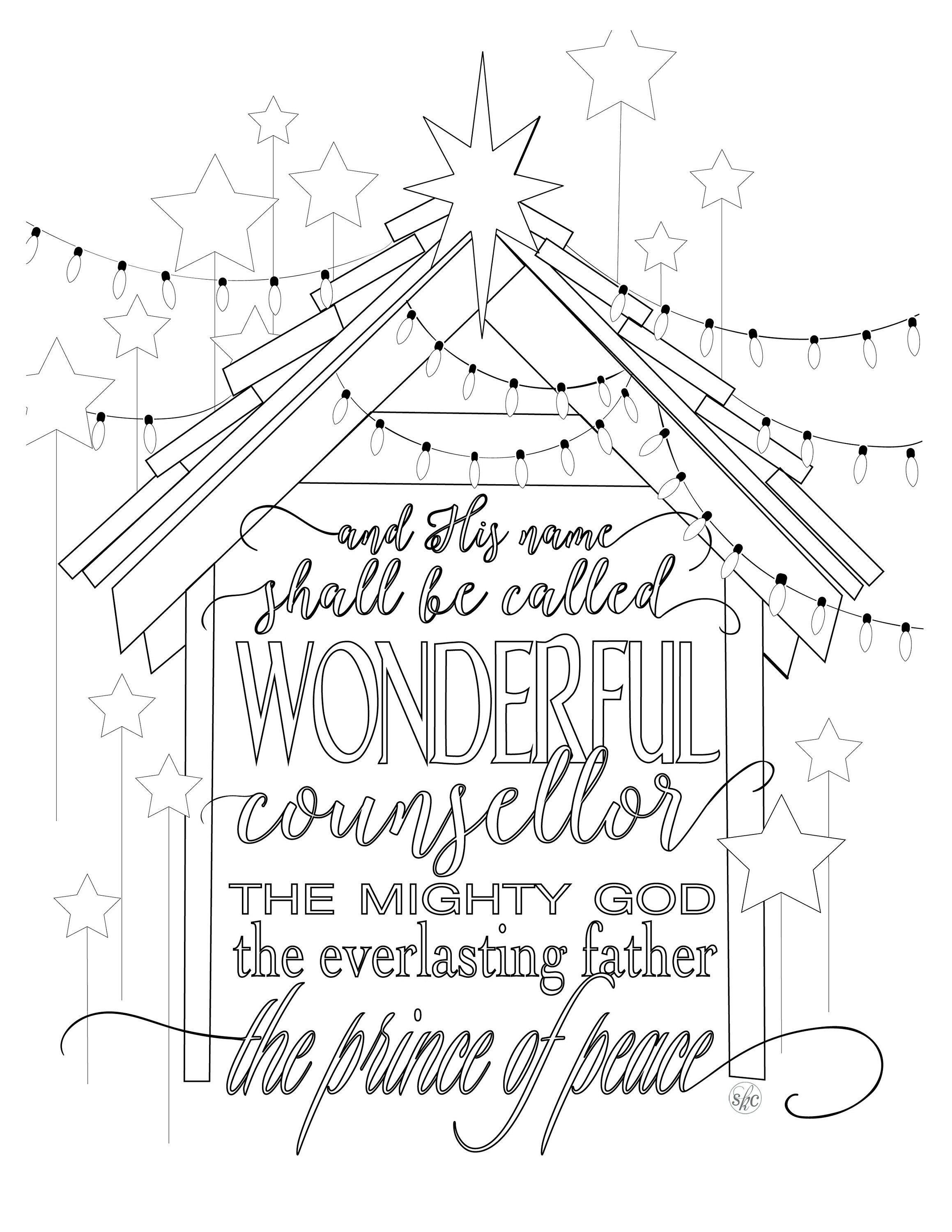 WONDERFUL Christian Coloring Page Inspirational Coloring | Etsy