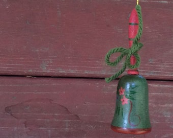 Wooden Bell Ornament | Christmas Ornament | Hand-Painted Craft Ornament