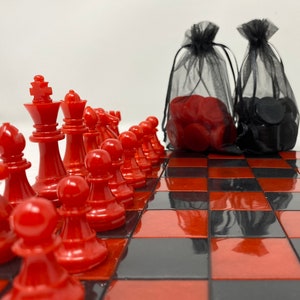 Handmade Resin Chess and Checkers Set | Fully Customizable Colors | Made to Order