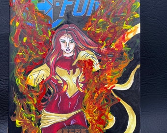 Hand-Drawn Phoenix Tribute Cover Art | Custom Comic Sketch | Comic Fan Gift