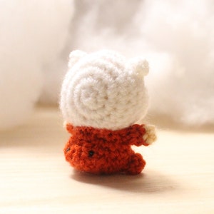 Cute chibi Finn pijama amigurumi doll handmade crochet and kawaii doll image 3