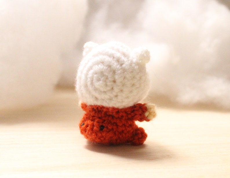 Cute chibi Finn pijama amigurumi doll handmade crochet and kawaii doll image 3