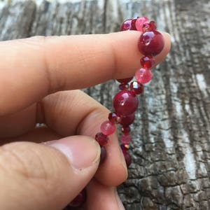Cherry Color Beaded Bracelet image 3