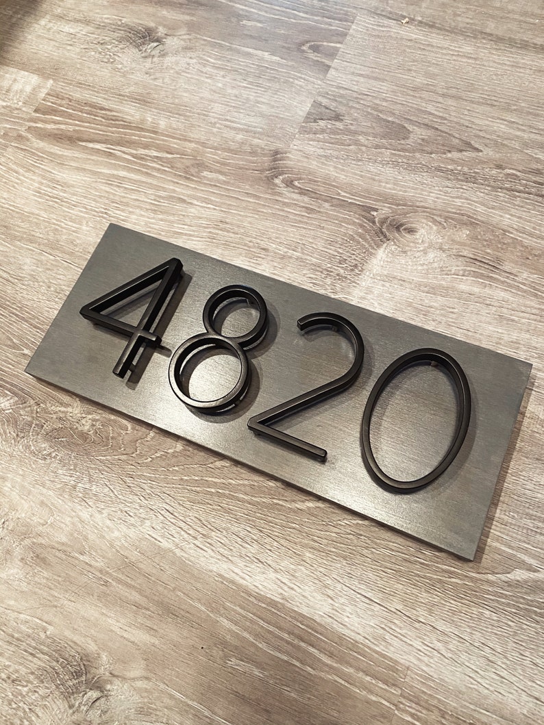 NUMBERS Modern Black House Numbers HORIZONTAL Address Etsy