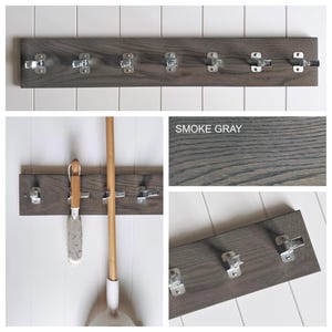 HANDMADE | Wall Mounted Utility Rack | Garage Organizer | Tool Holder SMOKE GRAY