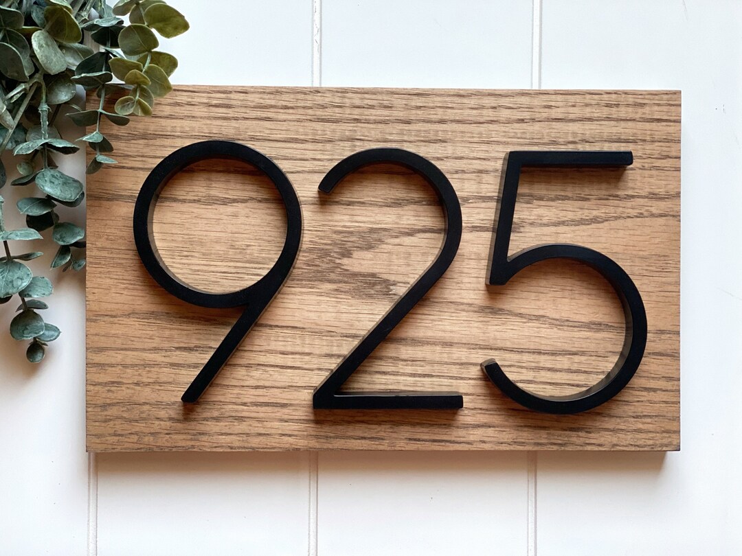NUMBERS Modern Black House Numbers HORIZONTAL Address Etsy