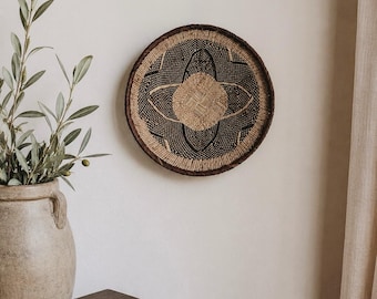 VINTAGE | Small Woven Basket | Rustic Modern Cottage Basket