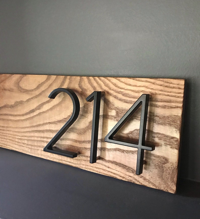NUMBERS Modern Black House Numbers HORIZONTAL Address Etsy