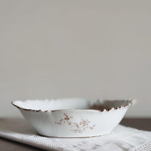 VINTAGE | French porcelain serving bowl | Limoges France | European cottage decor | French antique bowl | A Laternier Limoges France