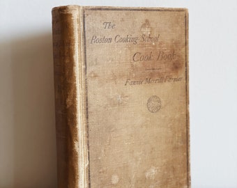 VINTAGE | The Boston Cooking School Cook Book by Fannie Merritt Farmer 1911 edition | antique cookbook | farmhouse kitchen | cottagecore