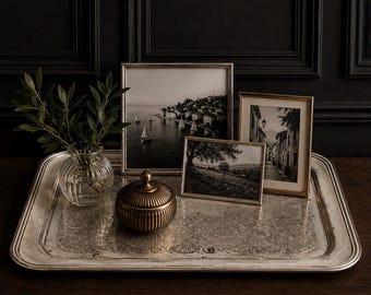 VINTAGE | Gotham Silver Plated Serving Tray | Rectangular Platter Bar Tray
