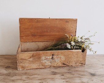 ANTIQUE | Sears Roebuck Wooden Crate | Rustic Wood Box