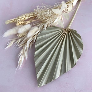 Boho Cake Topper Dried Spear Palm and Dried Florals