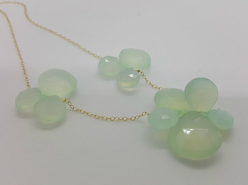 Chalcedony Petal Necklace