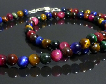 Collar Ojo de Tigre Pulsera PIEDRA PRECIOSA Cristal 6mm