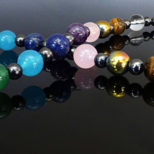 Magnetic Hematite Healing Chakra Gemstone Necklace