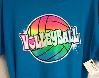 Adult Bright color volleyball t-shirt. A8890c