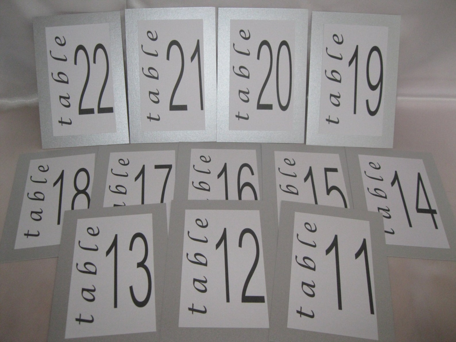 Elegant Silver Shimmer Wedding Table Numbers Wedding Bridal | Etsy