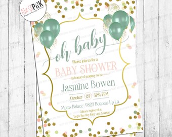 Oh Baby! Soft and Gentle Baby Shower Invitation