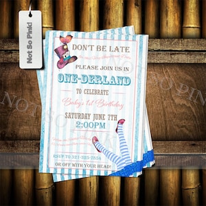 Alice in One-derland Invito di compleanno