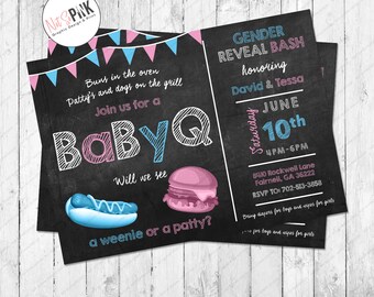 Weenies or Patties Gender Reveal Invitation