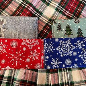 Kerstcadeaukaart/geldhouder/stoffen envelop