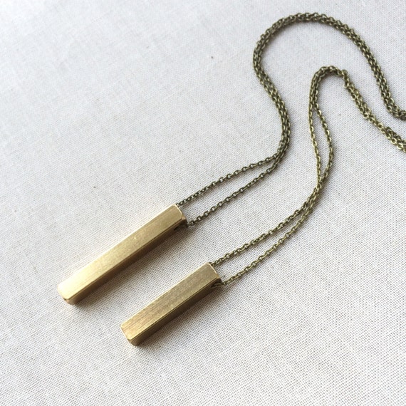 Brass Bar Necklace Brass Bar Necklace